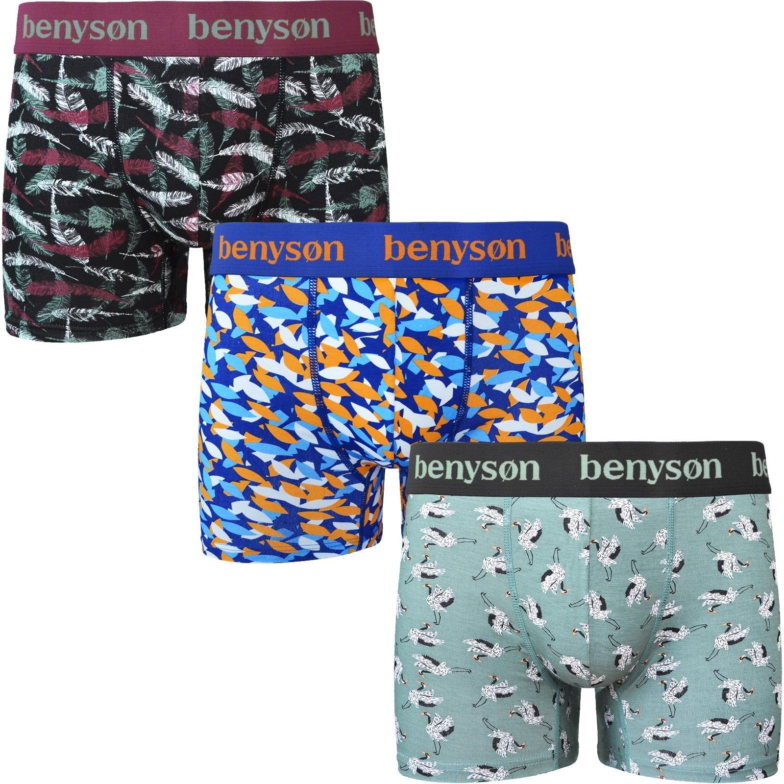 3 pack Benyson Bamboe Heren boxershorts 7010 - Boxershort