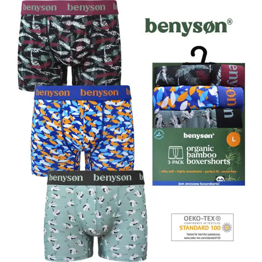 3 pack Benyson Bamboe Heren boxershorts 7010 - Boxershort