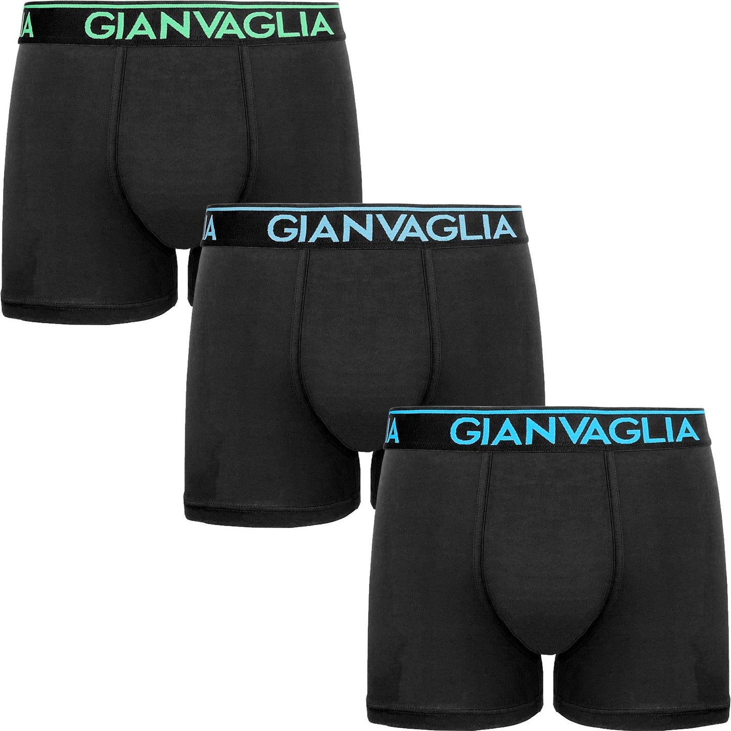 3 pack Gianvaglia Heren Boxershorts ’Black’ - Boxershort