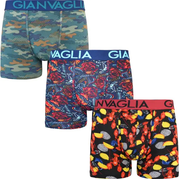 3 pack Gianvaglia Heren Boxershorts ’Lemon’ - Boxershort