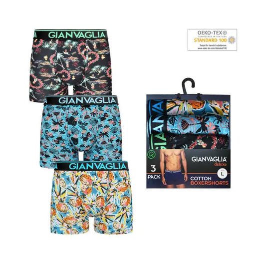 3 pack GIANVAGLIA® Deluxe 5502 Heren Katoenen Boxershort