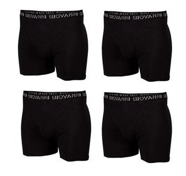 4 pack Giovanni Herenboxer Black-Pack - Boxershort heren