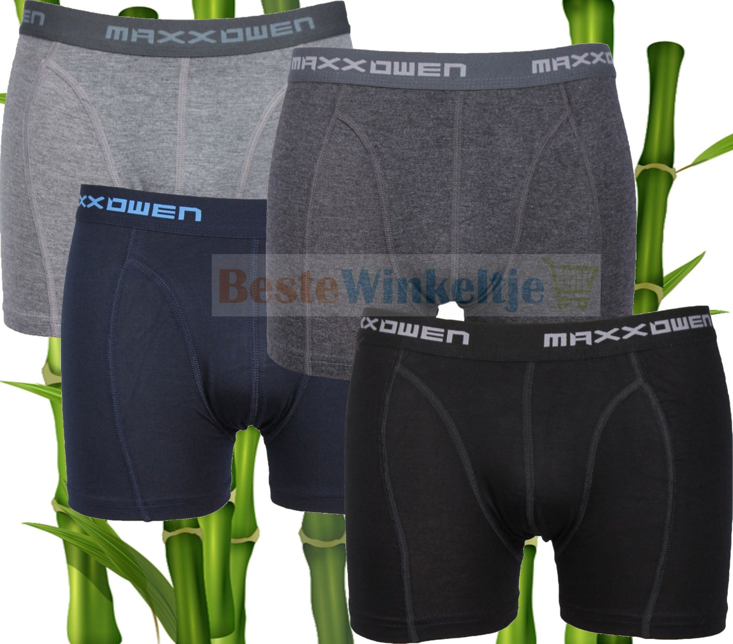 4 pack Maxx Owen Heren Boxershorts Bamboe - Boxershort