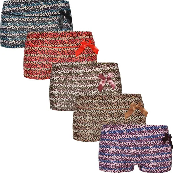 5 pack Dames Boxershorts Fine Woman Panterprint - Dames boxershort