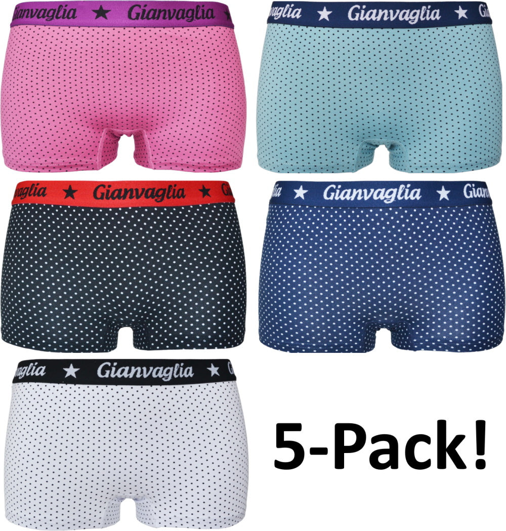 5 pack Gianvaglia Dames Boxers ’Dots-2’ #8036 - boxershort