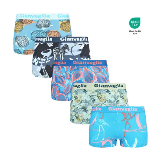 5 pack Gianvaglia Dames Boxershorts ’Fantastico’ 8802 - ondergoed