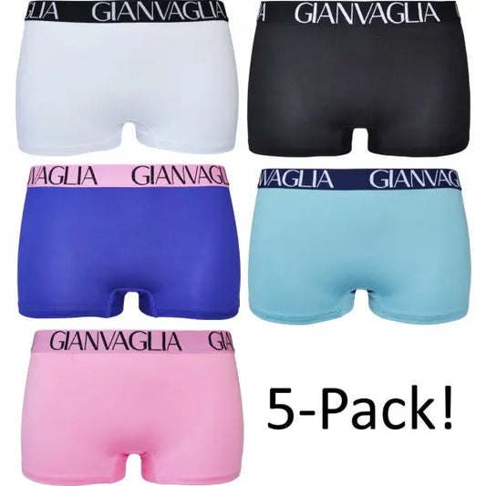 5 pack Gianvaglia Dames Boxershorts ’Plain#2’ 8037 - boxershort