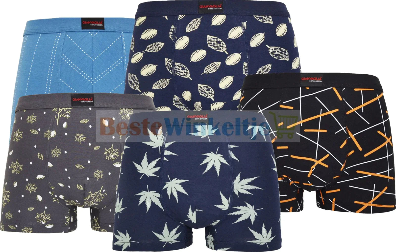 5 pack Gianvaglia Heren Boxers - Boxershort