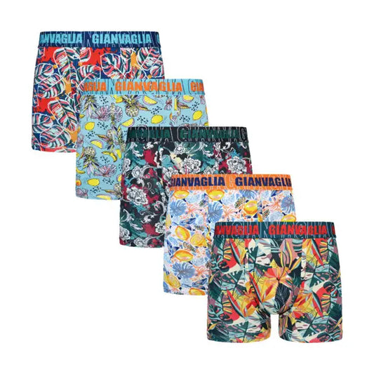 5 pack Gianvaglia Heren Boxershorts ’Botanica’ 5067. - Boxershort