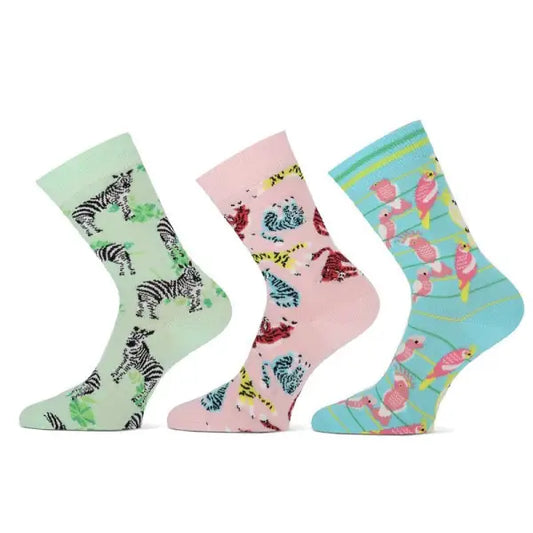 6 paar Dames sokken Teckel limited edition ’Fauna’ 6-Paar