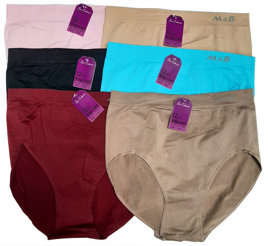 6 paar M&B Dames slips Naadloos Color - ondergoed