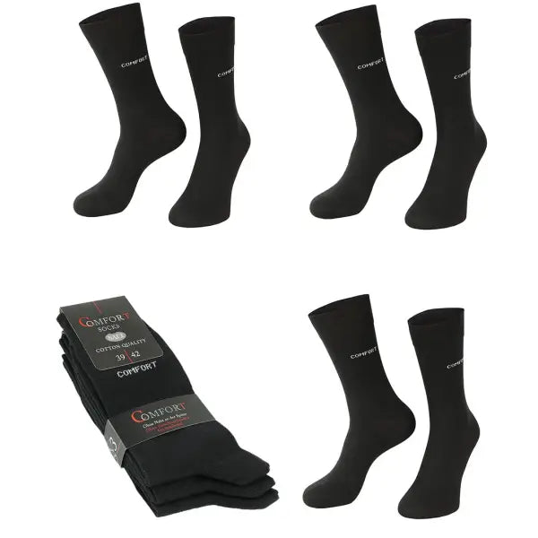 6 paar Naft Heren sokken Comfort Zwart