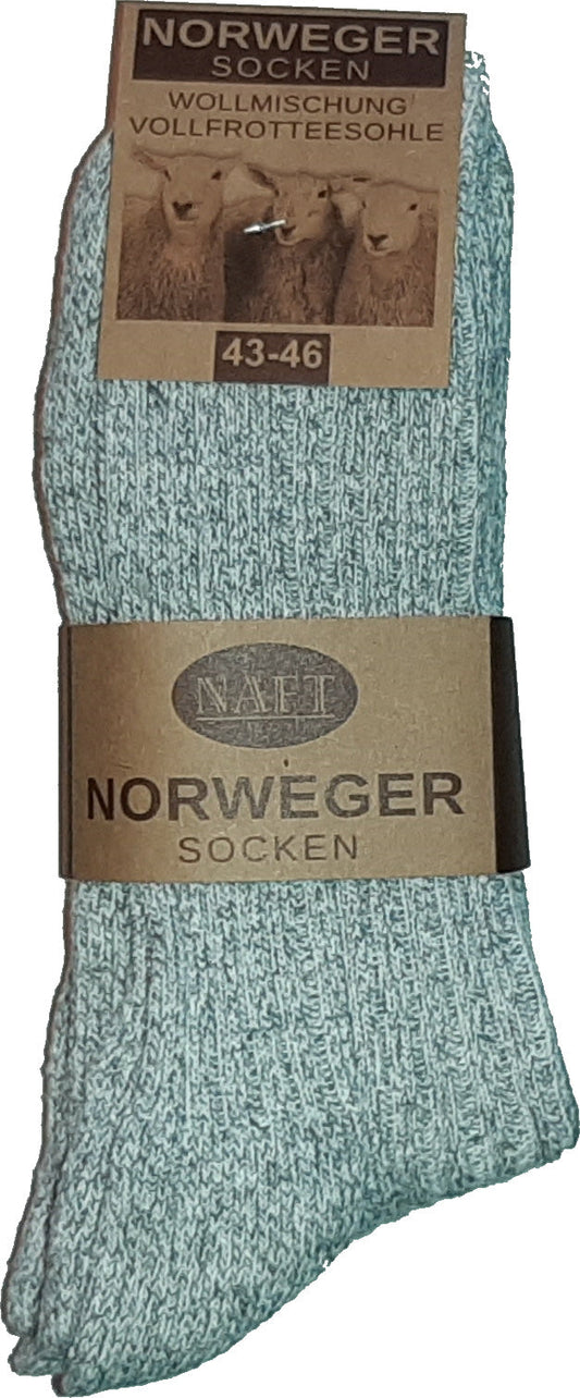 6 paar Noorse Geiten Wollen Sokken Lichtgrijs Naft