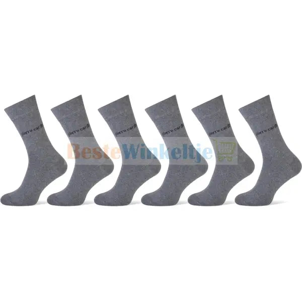 6 paar Pierre Cardin Heren sokken Grijs-Melange