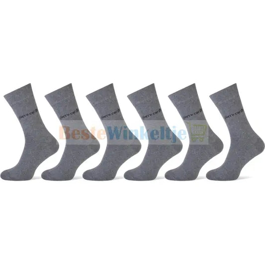 6 paar Pierre Cardin Heren sokken Grijs-Melange