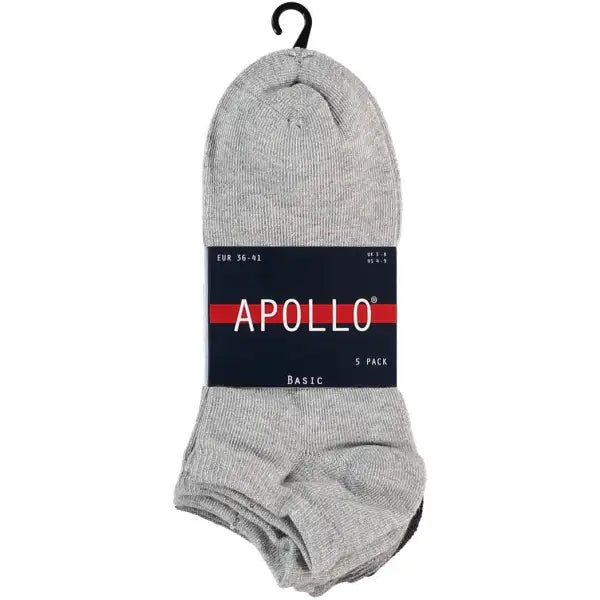 6 pack Apollo heren sneakersokken Multi-Grijs - Sokken
