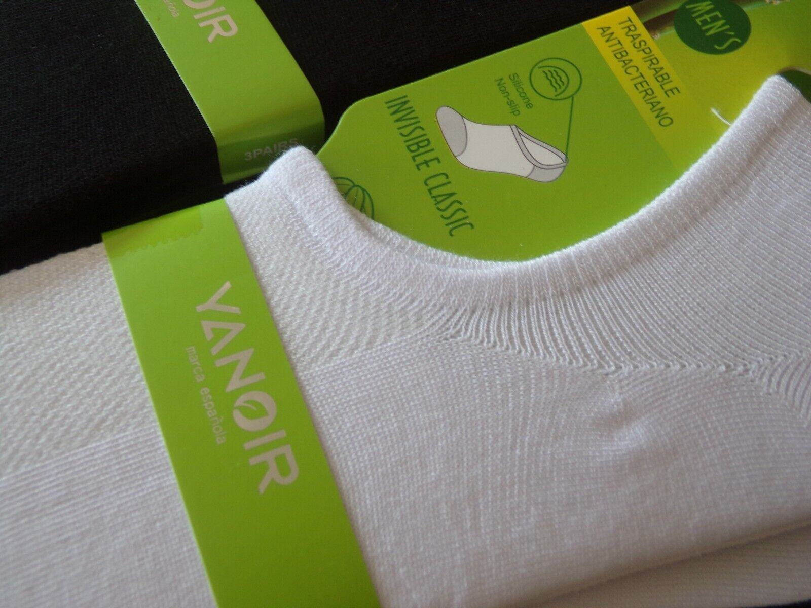 6 pack Bamboe Sneaker Sokken Wit Yanoir