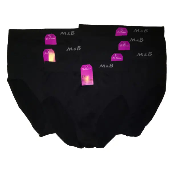 6 pack M&B Dames slip Zwart Naadloos - slips