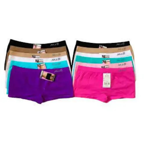 6 pack M&B Lage naadloze Damesboxers - Dames ondergoed