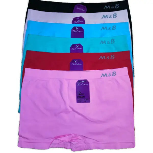 6 pack M&B naadloze damesboxers Color - Dames ondergoed