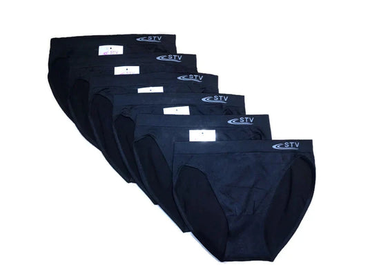 6 pack STV naadloze Dames slips Zwart - ondergoed