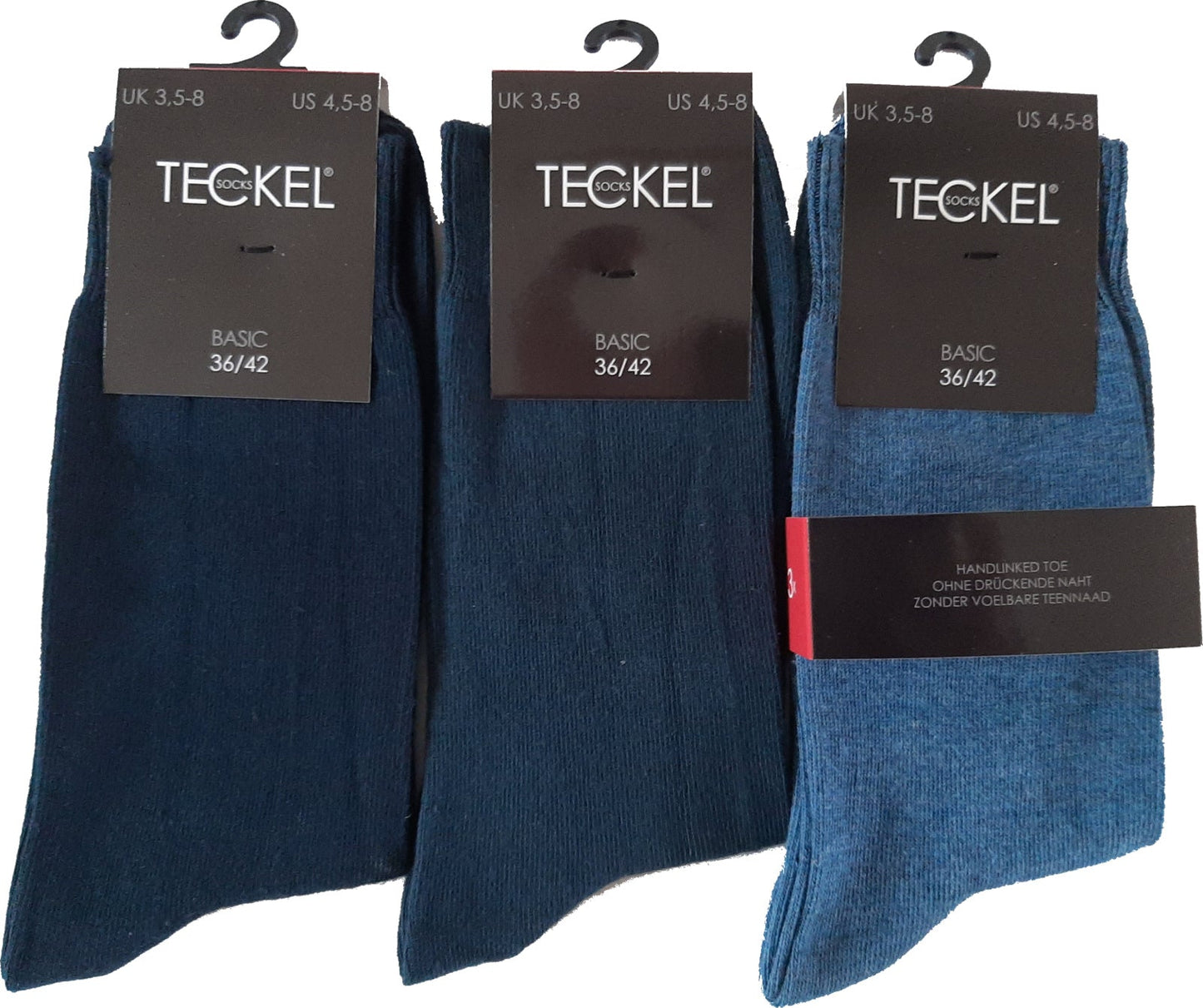 6 pack Teckel Damessokken Blauw Jeans assorti - Sokken