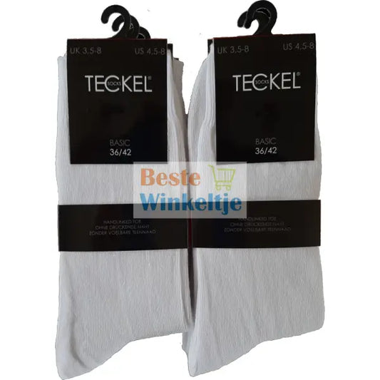 6 Pack Teckel Damessokken Wit - Sokken
