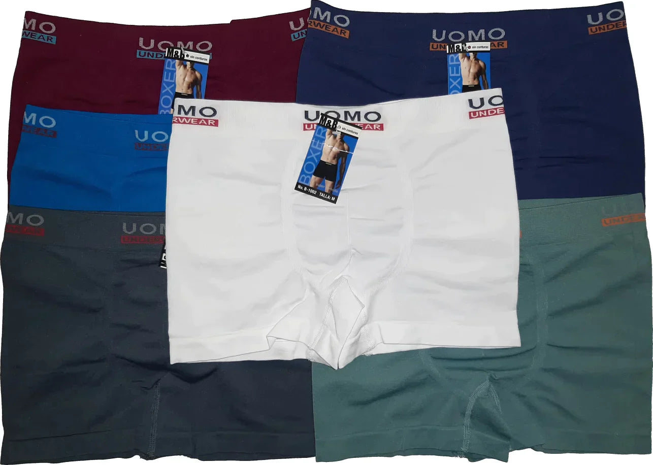 6 pack UOMO naadloze Herenboxers Color Smooth - Boxershort heren