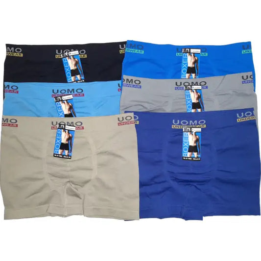 6 pack UOMO naadloze Herenboxers Color Smooth - Boxershort heren