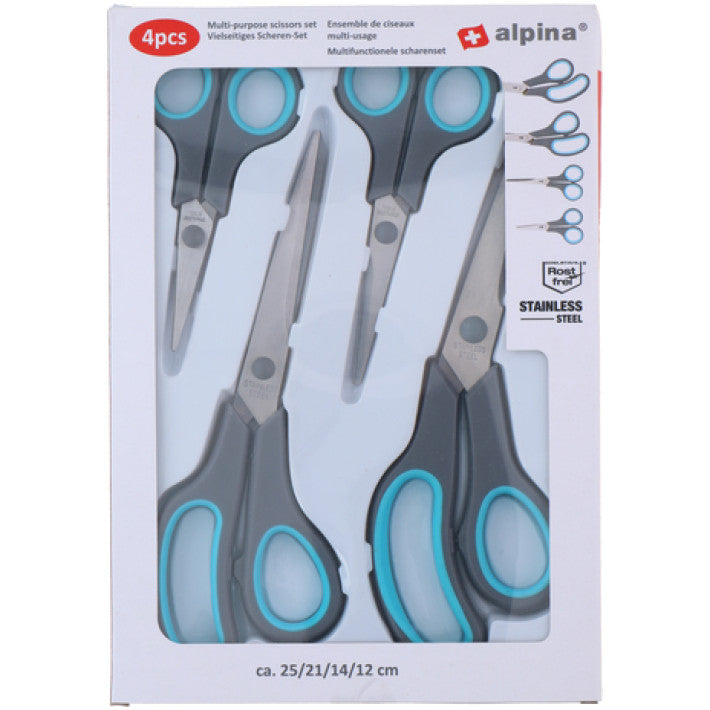 Alpina Scharenset - 4 Stuks - 25 cm, 21 cm, 14 cm en 12 cm