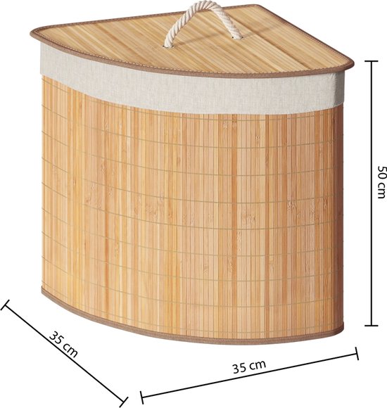 Wasmand Bamboe Hoek 48 Liter