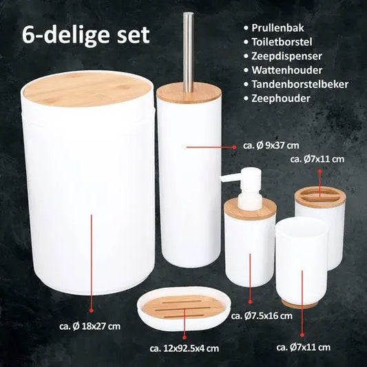 alpina Badkamerset - Toiletset - 6-Delig - toiletset