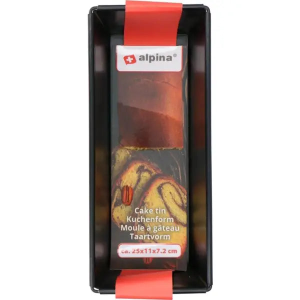 Alpina Bakvorm Staal 25 x 11x 7.2 cm. - Zwart - bakvorm