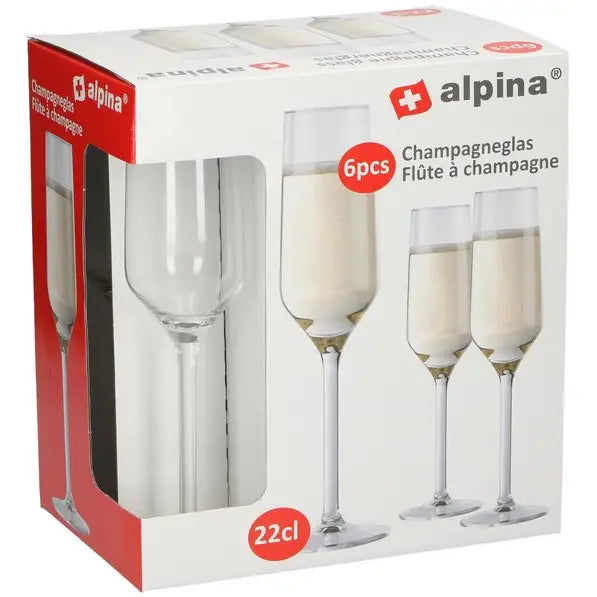 alpina Champagne Glazen 6 stuks - Champagneglazen