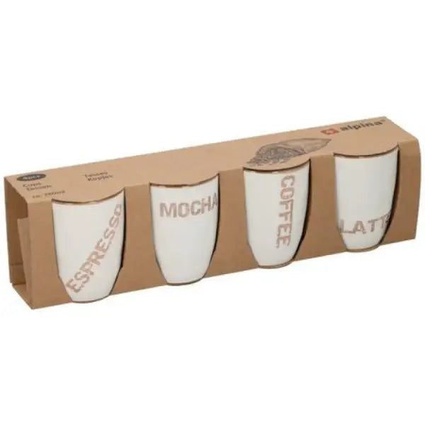 Alpina Koffiekopjes Set - 4 Stuks (320ml) - Koffiekopjes