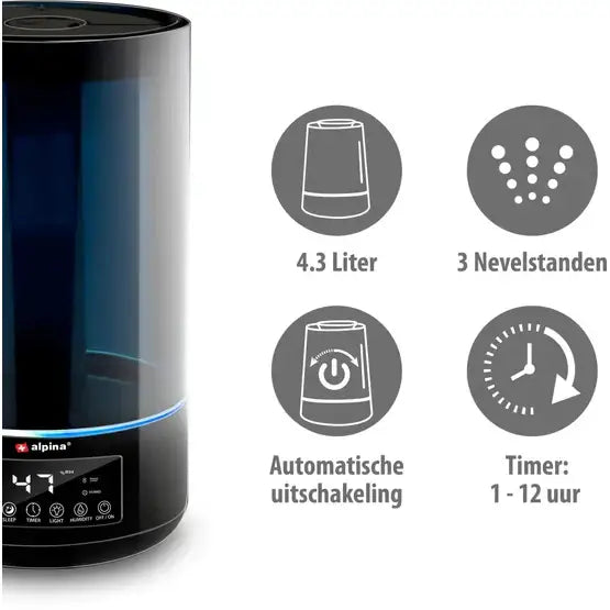 alpina Luchtbevochtiger 4.3L - Humidifier - Luchtbevochtiger