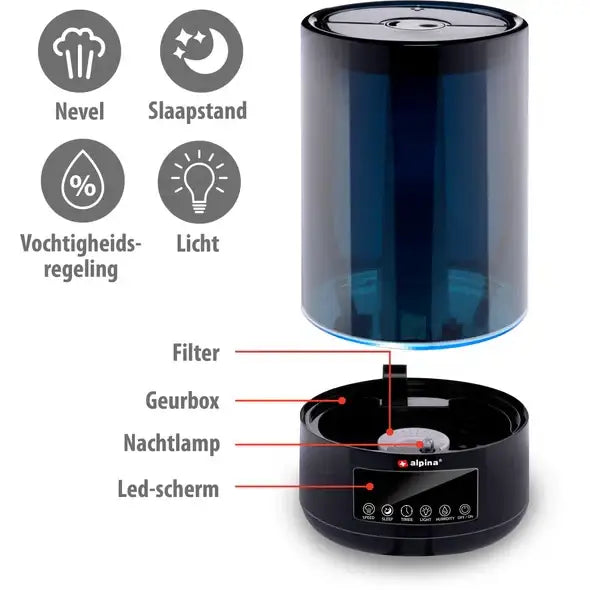 alpina Luchtbevochtiger 4.3L - Humidifier - Luchtbevochtiger