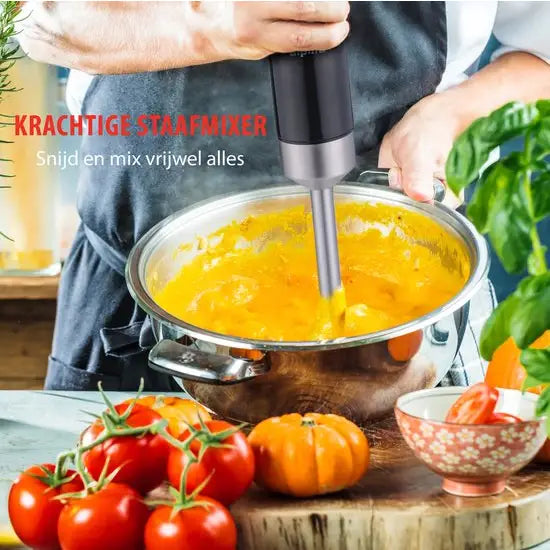 Alpina Staafmixer Set - Staafmixer met Hakmolen - Handmixer