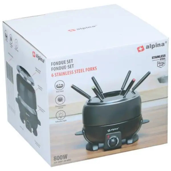 Complete fondueset voor 6 personen - Alpina - Kaasfondue