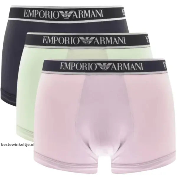 Emporio Armani heren boxershort | Armani boxershorts paars/mint/navy - Boxershort heren