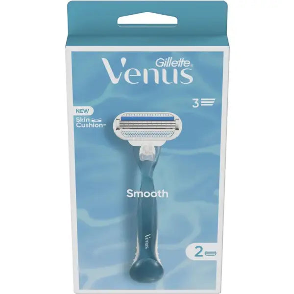 Gillette Venus Smooth - Rondingvolgende Mesjes - 1 Handvat - 2 Navulmesjes - Scheemesje venus