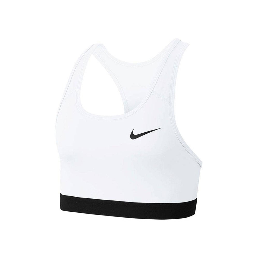 Nike Swoosh Dri-Fit Sport-BH met medium ondersteuning ZWART en ZWART/WIT - Sport BH