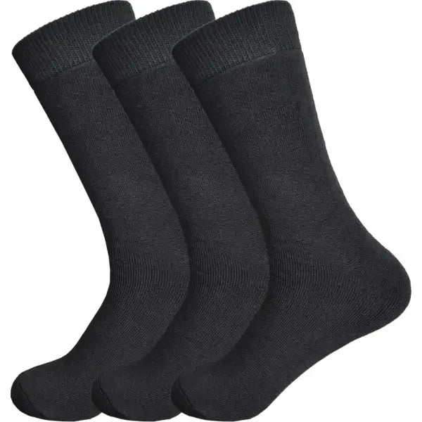 Thermo sokken ’Heat Booster’ Badstof Zwart 3-Pack.