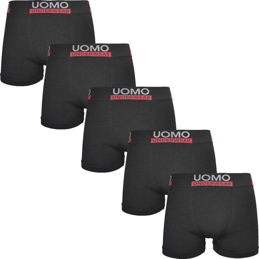 UOMO Herenboxers naadloos Zwart Sport 5-Pack - Boxershort heren