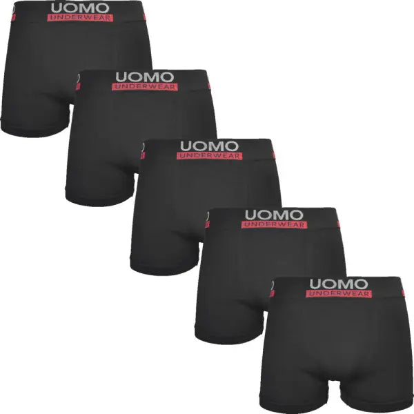 UOMO Herenboxers naadloos Zwart Sport 5-Pack - Boxershort heren