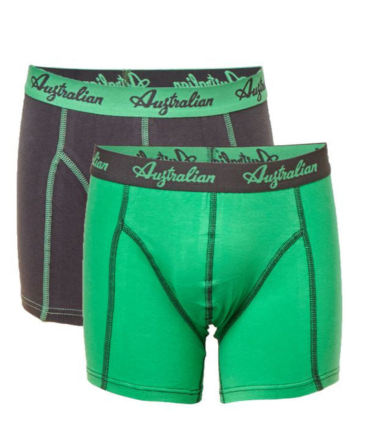 2 pack Australian Heren Groen + Zwart - Boxershort