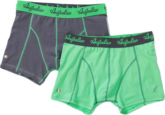 2 pack Australian Heren Groen + Zwart - Boxershort